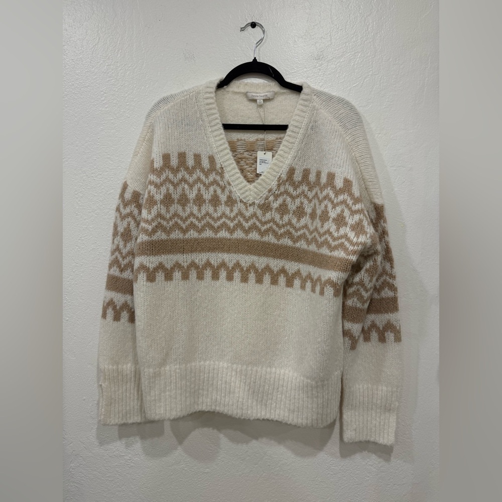 NWT Favorite Daughter Winter William Fair Isle Cashmere Wool Sweater XS - Picture 5 of 7